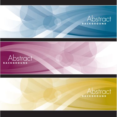 Abstract Banners Set. Vector Illustration. clipart