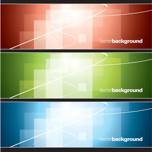 Abstract Banners Set. Vector Illustration. — Stock Vector