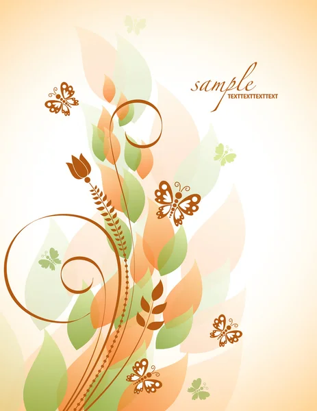Abstract Floral Background. Vector Illustration. — Stock Vector