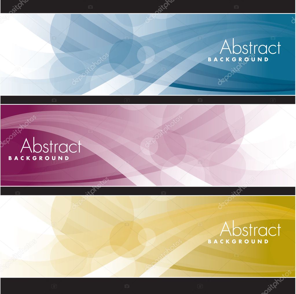 Abstract Banners Set. Vector Illustration.