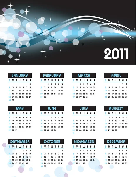 2011 Calendar. Vector Illustration. — Stock Vector