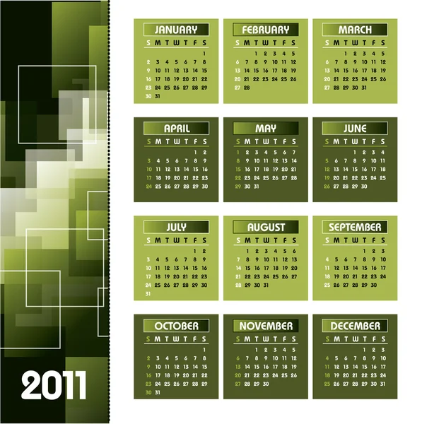 Kalender 2011. Vektorillustration. — Stockvektor