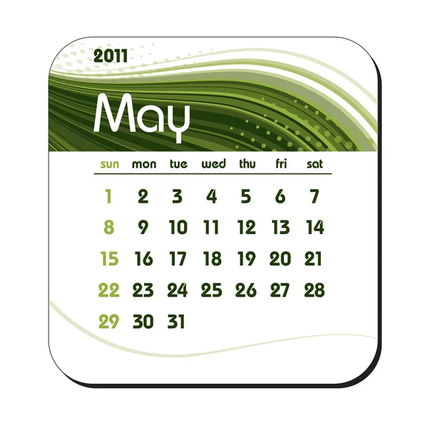 Calendario 2011. Mayo . — Archivo Imágenes Vectoriales