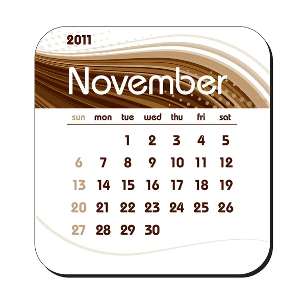 Calendrier 2011. Novembre . — Image vectorielle