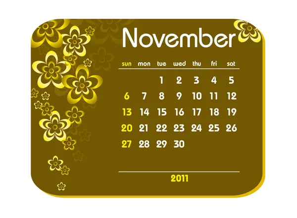 stock vector 2011 Calendar. November.