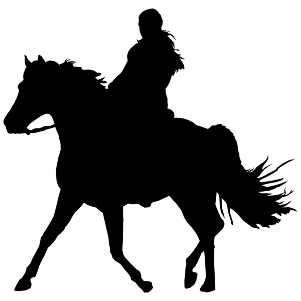 Illustratie van het berijden van een paard — Stockfoto
