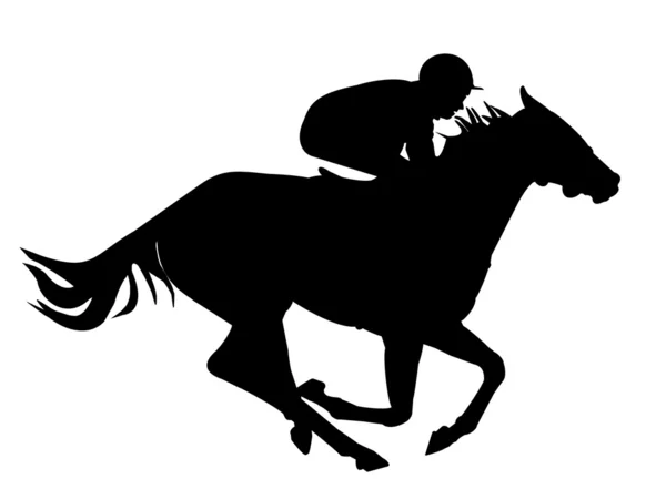Silhueta equitação — Fotografia de Stock
