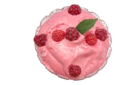 Raspberry mousse clipart