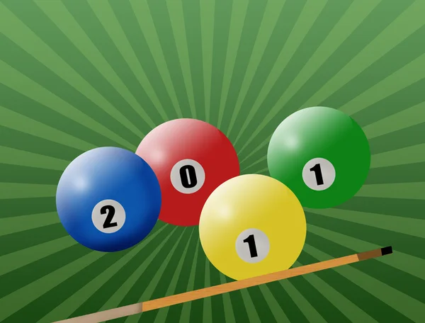2011 bolas de billar — Vector de stock