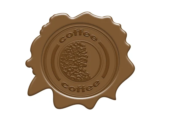 Kaffe voks sæl – Stock-vektor