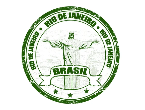 Francobollo Rio de Janeiro — Vettoriale Stock