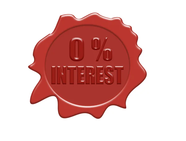 0% interest — Stock Vector