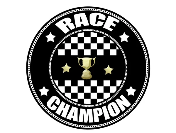 Лейбл Race Champion — стоковый вектор