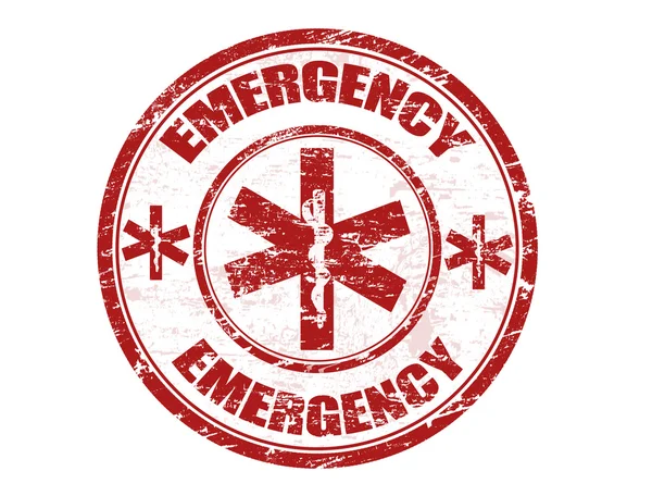 Emergency stamp — Stock Vector