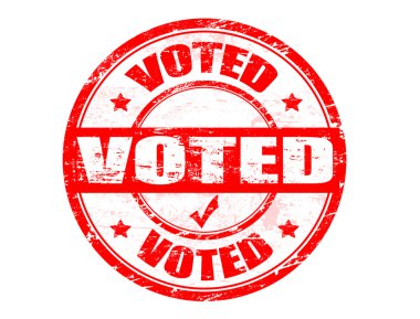 Voted stamp clipart