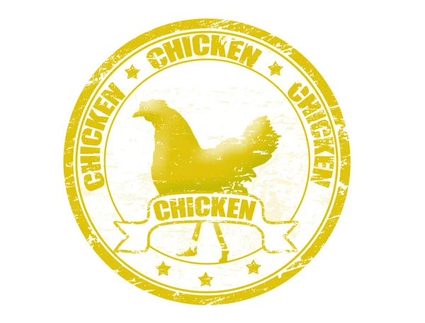 鶏のスタンプ — ストックベクタ