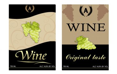 Wine labels clipart