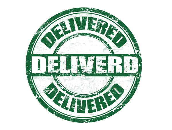 Delivered stamp — Stock Vector
