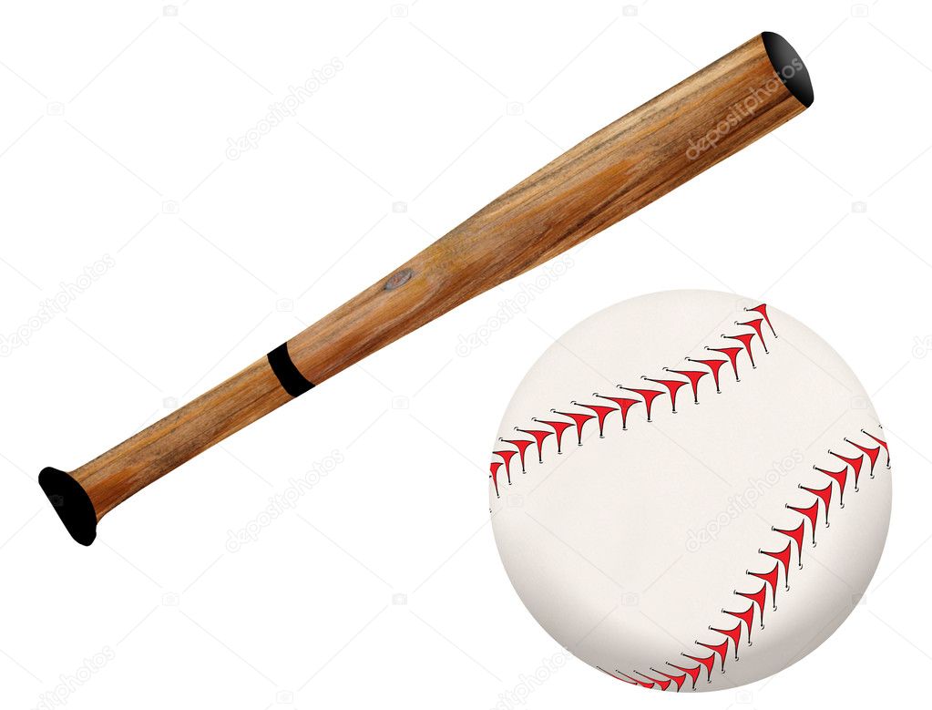 baseball ball bat vector