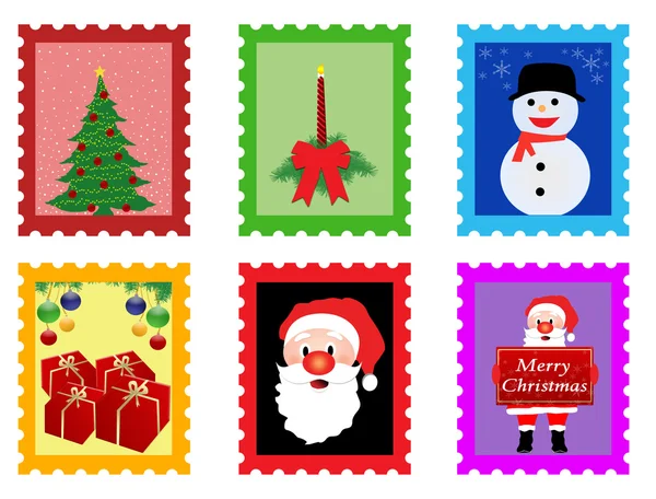 Boże Narodzenie po znaczki — Wektor stockowy