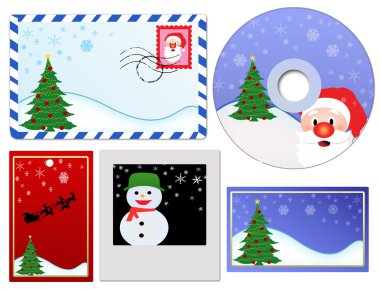 Set of Christmas elements clipart