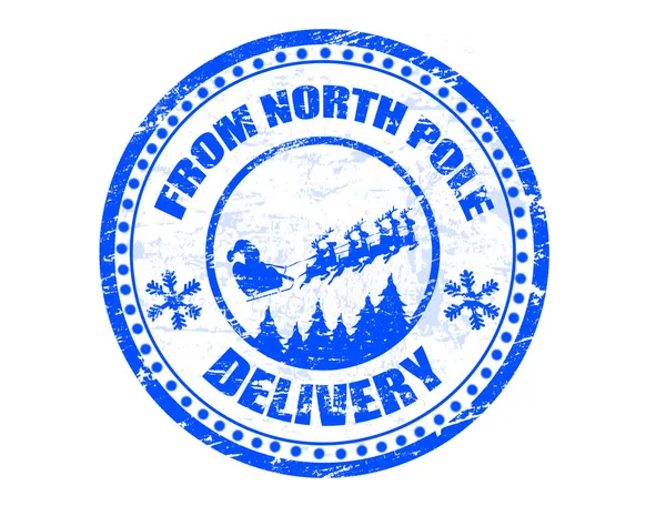 Carimbo de entrega Pólo Norte —  Vetores de Stock