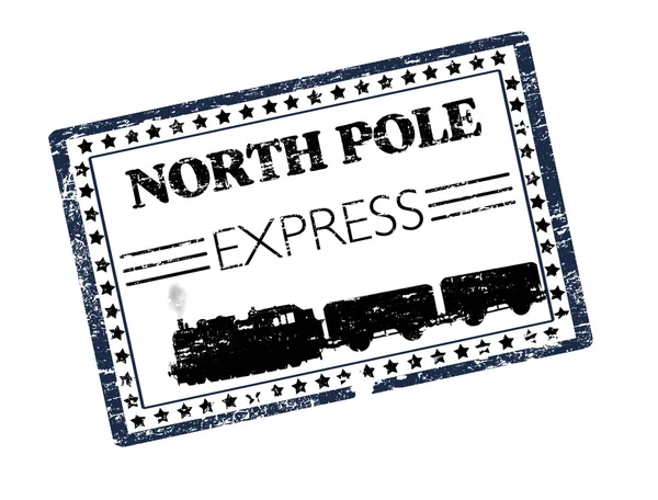 North ploe express-Briefmarke — Stockvektor