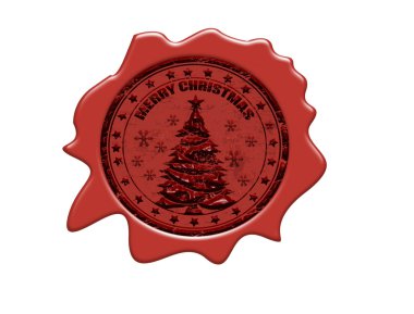 Merry christmas wax seal clipart