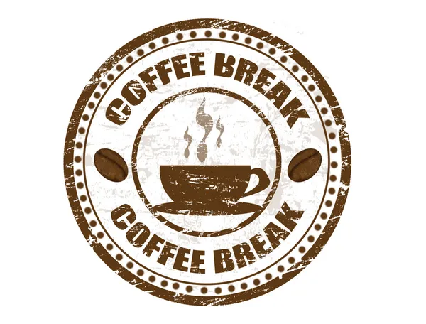 Coffee break stamp — Stock Vector