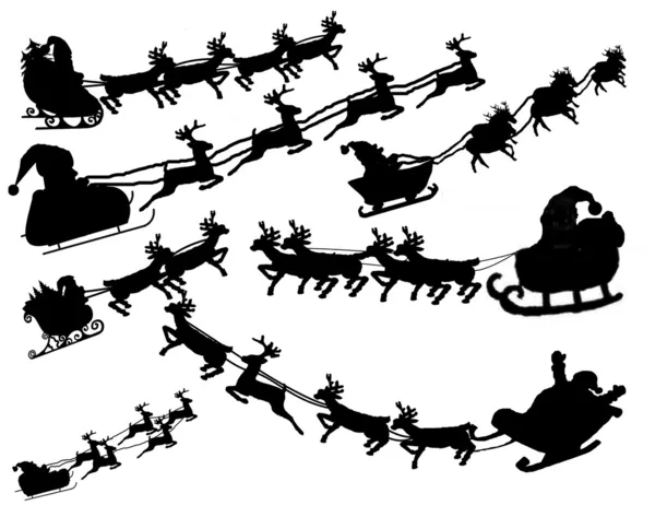 Santa voladora — Archivo Imágenes Vectoriales