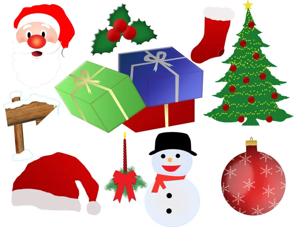 Christmas icon set — Stock Vector