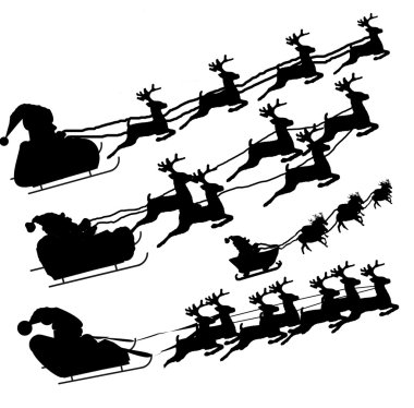 Flying Santa clipart