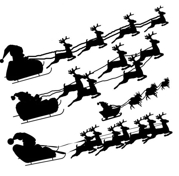Voando Santa — Vetor de Stock