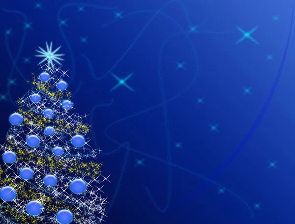 Árvore de Natal azul — Vetor de Stock