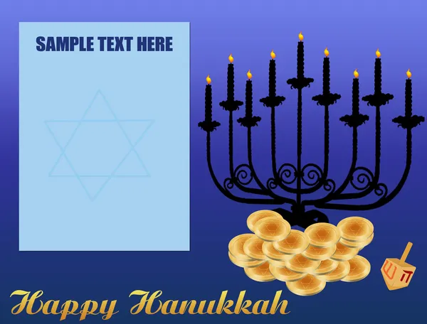 Happy Hanukkah / Chanukah Latar Belakang - Stok Vektor