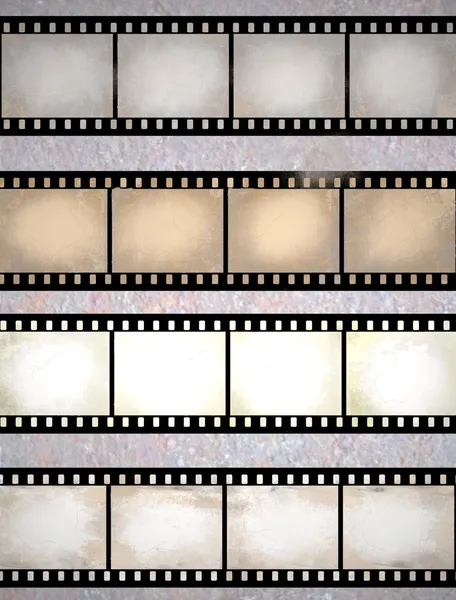 Vintage scratched film strips — Stock Photo, Image