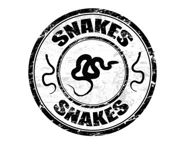 Snakes stamp clipart