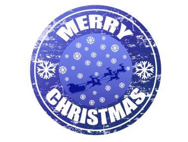 Merry Christmas stamp clipart