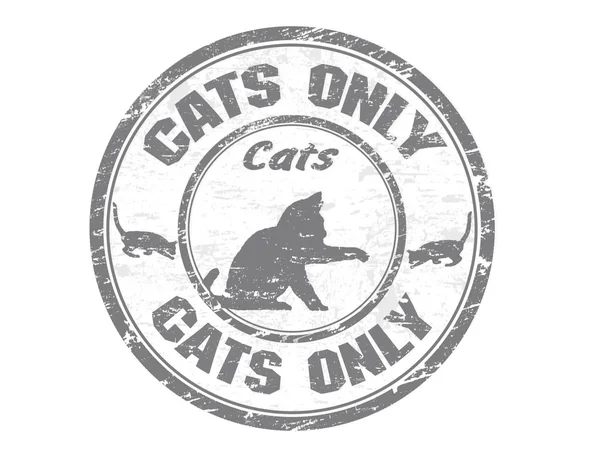 Cats only stamp — Stock Vector