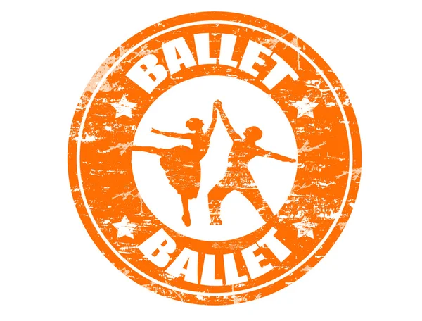 Ballet stamp — Stock Vector