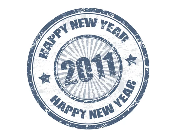 Mutlu yeni yıl - 2011 pul — Stok Vektör