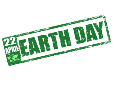 Earth day stamp clipart