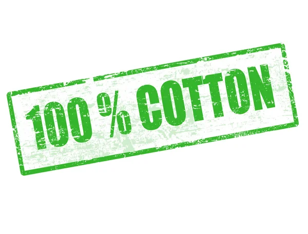 100 % bavlna razítko — Stockový vektor