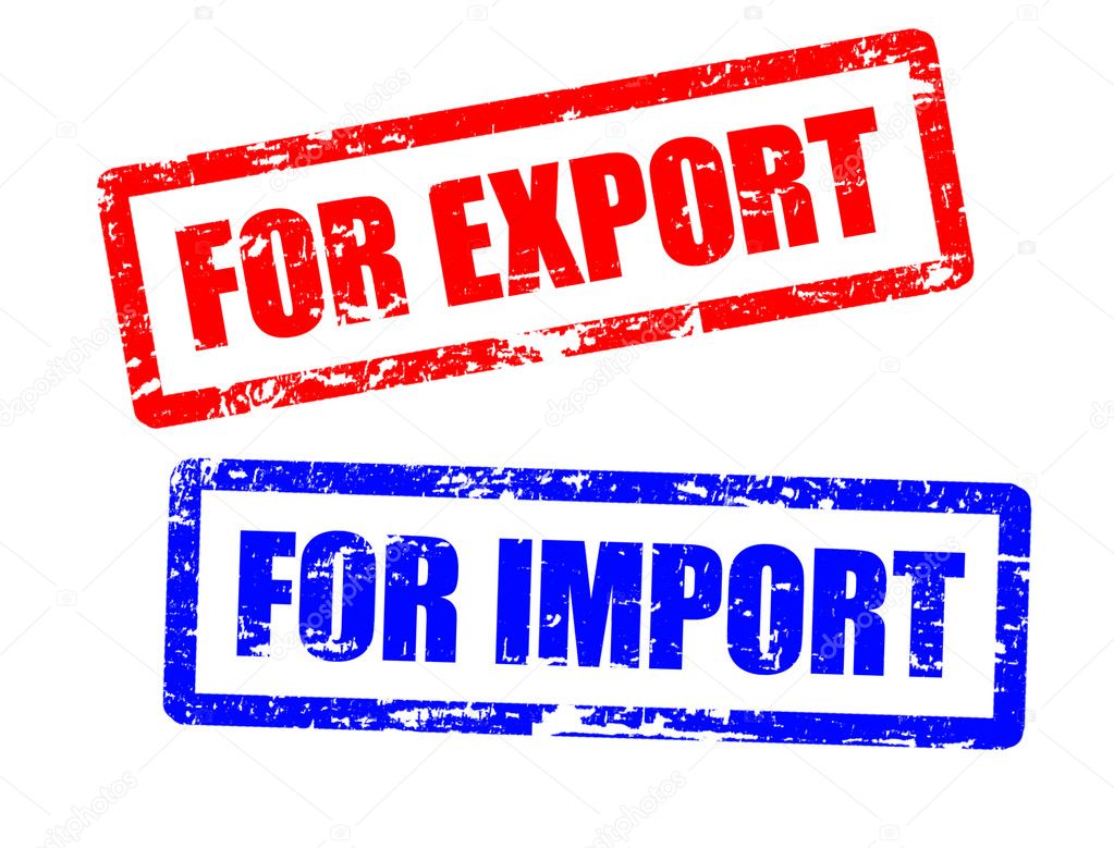 For import and for export stamps