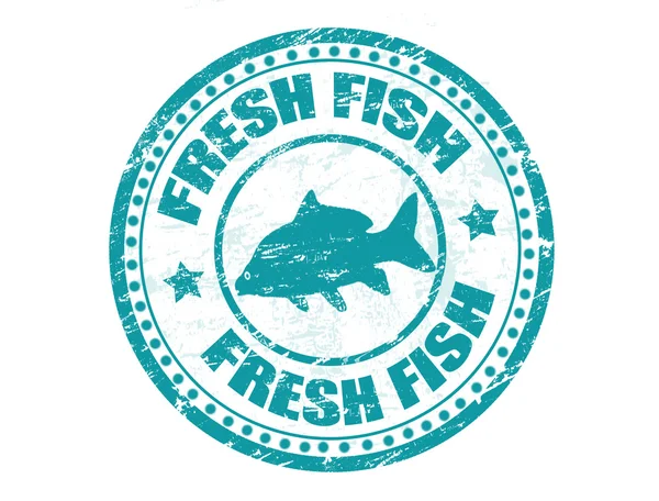 Carimbo de peixe fresco — Vetor de Stock