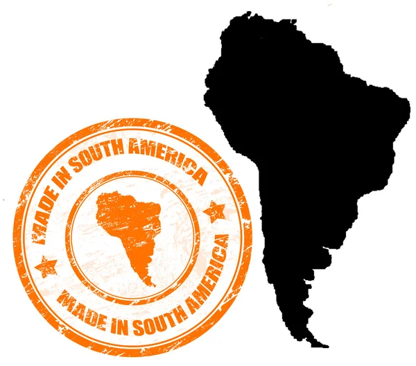 Hergestellt in Südamerika — Stockvektor