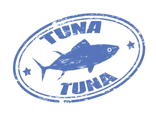 Tuna stamp — Stock Vector