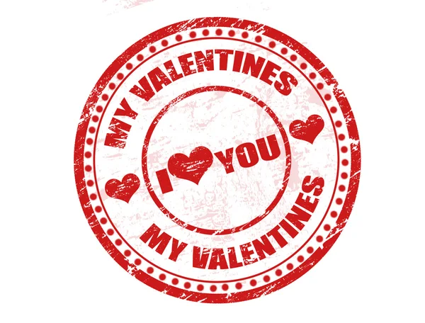 Mon timbre de Saint-Valentin — Image vectorielle