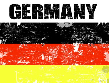 Almanya grunge bayrak, vektör çizim