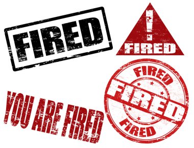 Fired stamps clipart